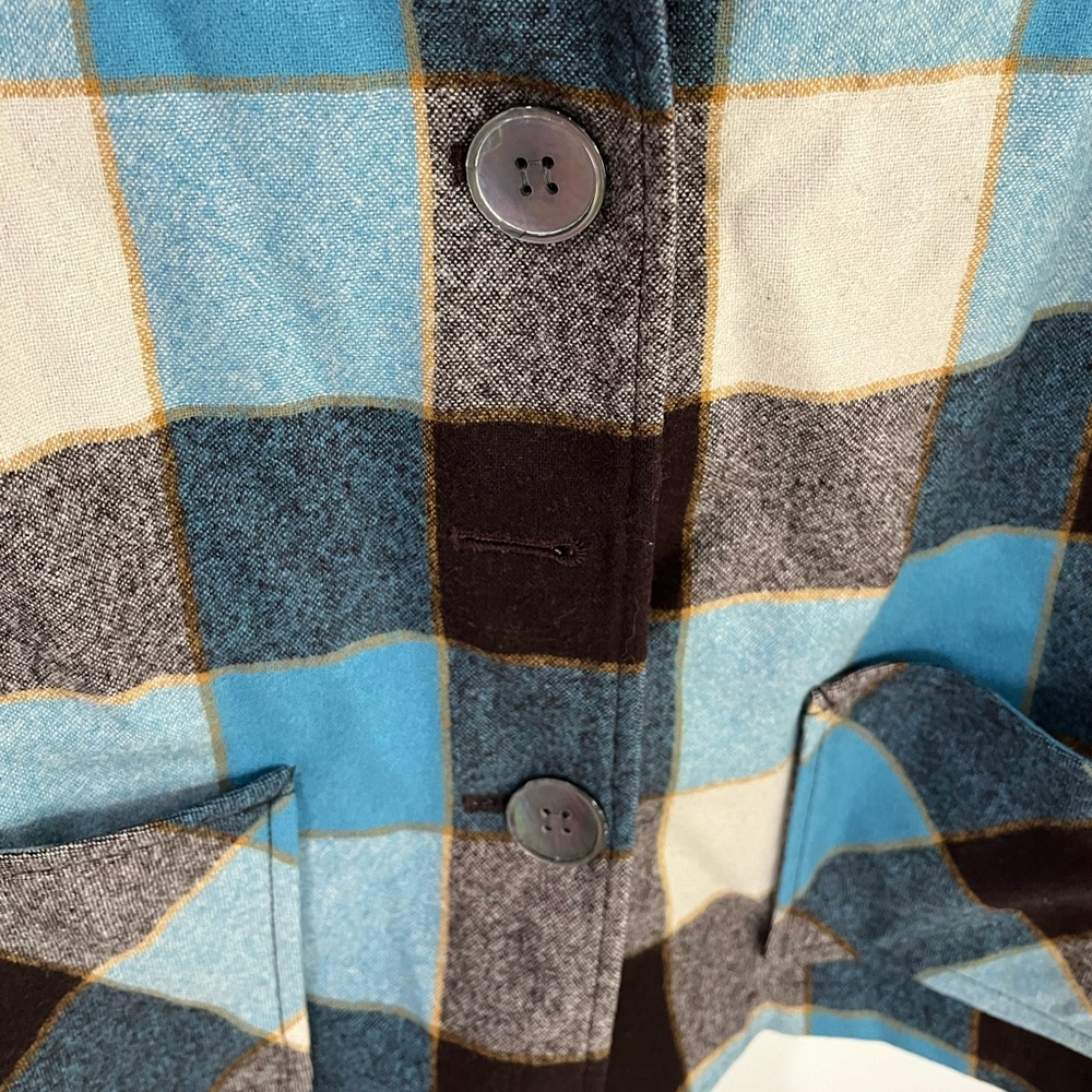 Pendleton Wool Large Button Plaid Jacket Shacket … - image 3